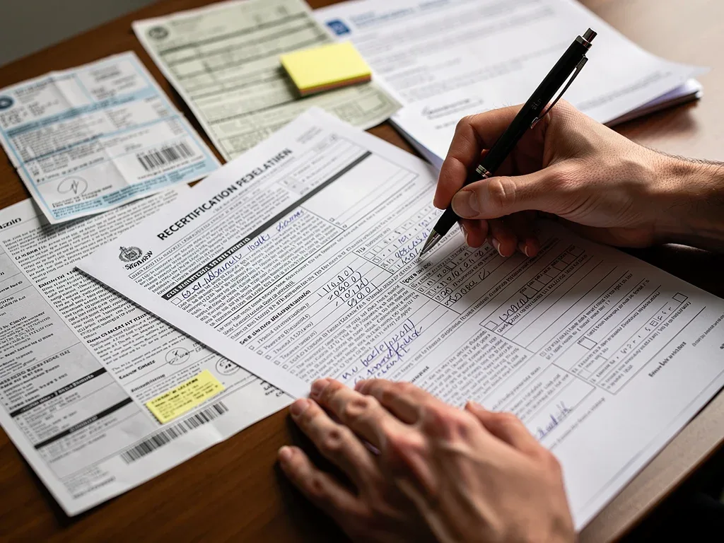 Filling out HUD recertification forms accurately