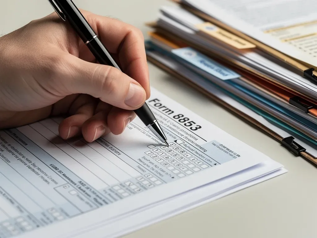 Step-by-step instructions for completing IRS Form 8853 sections