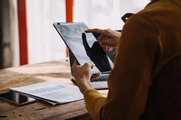A person carefully reviewing a checklist on a tablet, with various application-related documents scattered on a desk around them, focused on verifying each item for completeness.