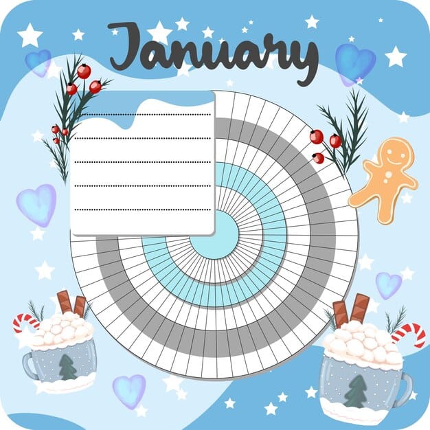 A calendar showing the months of the year, with several months circled to emphasize the residency requirement of living in the United States for more than half the year to qualify for the Child Tax Credit.