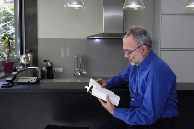 An inspector examining a kitchen in a home, focusing on details like plumbing and electrical outlets, to illustrate the Housing Quality Standards inspections. The setting should be a modest but clean home.