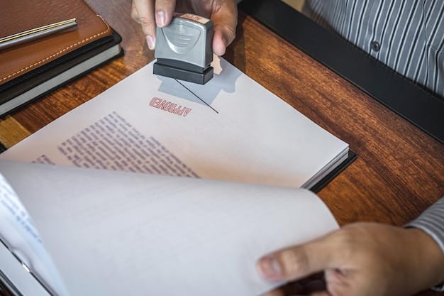 A close-up shot of an official document with a stamp of approval, symbolizing the process of applying for state benefits. Focus on the details of the document, emphasizing the importance of accurate information.