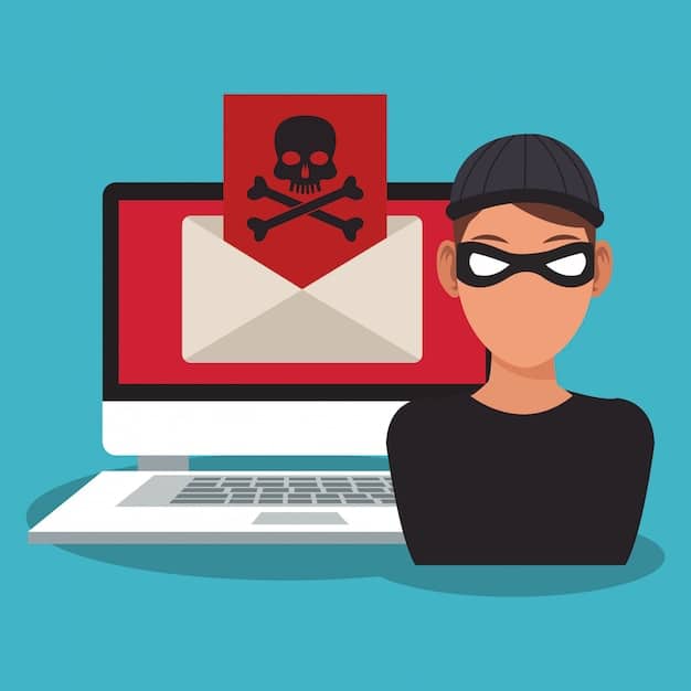 A graphic depiction of a phishing email, with a sender address closely mimicking a government agency, requesting urgent action and personal information, with visual cues highlighting the discrepancies and red flags that indicate the email is fraudulent.