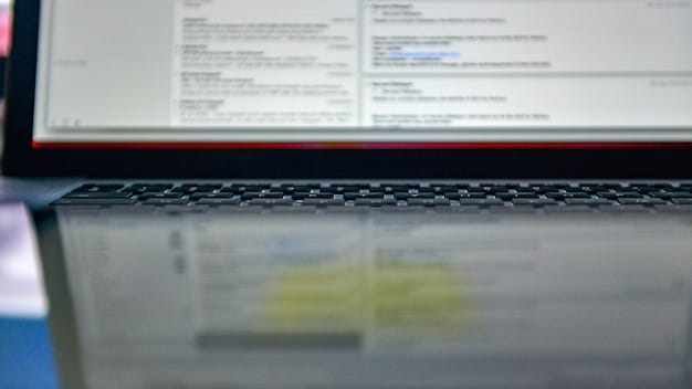 A close-up of a computer screen showing an email composed to a government agency, detailing the application and inquiry. The email is well-structured and includes all necessary information for easy tracking.